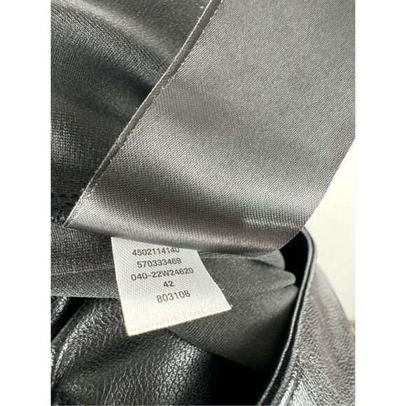 White House Black Market Women's Faux Leather Tapered Ankle Pants Black Size 6 - Picture 7 of 9